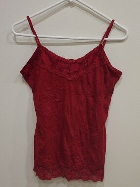 Maurices Scarlet Lace-Trim Camisole